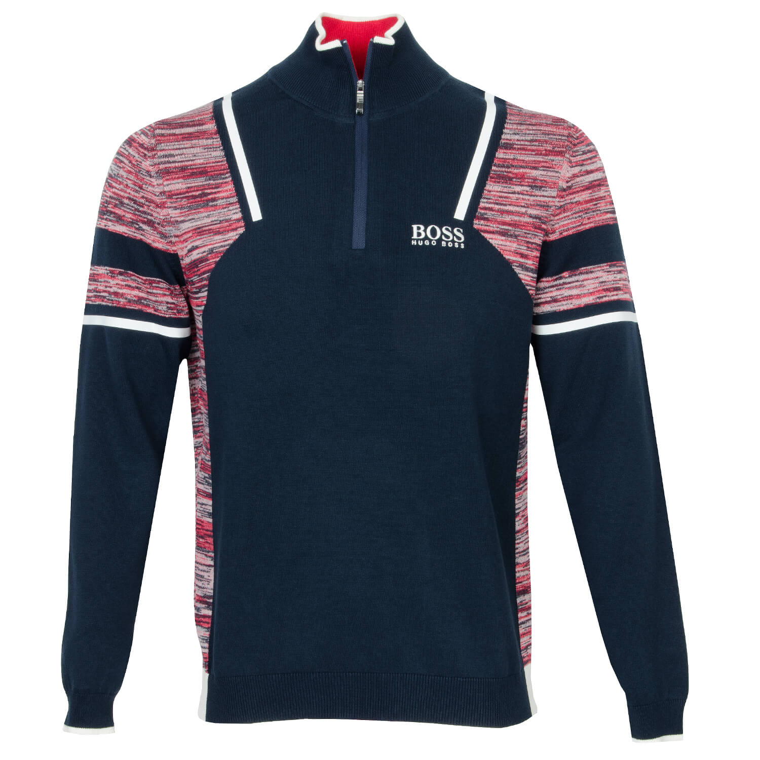 boss zip neck sweater