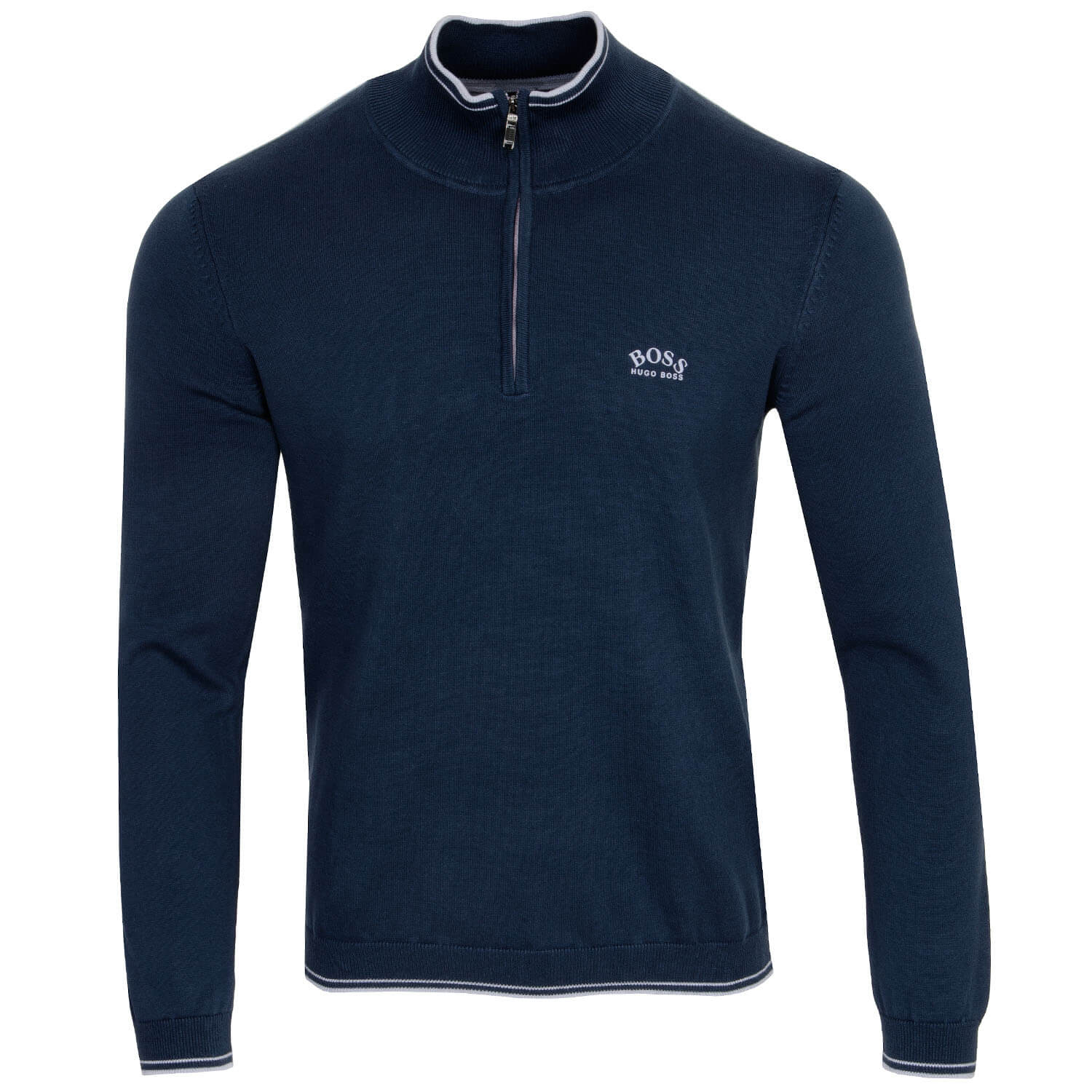 HUGO BOSS Zitom Zip Neck Sweater Navy | Scottsdale Golf