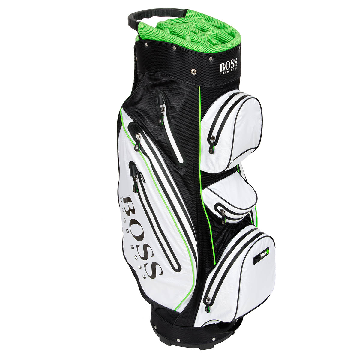 BOSS GREEN Golf Cart Bag White/Black/Green | Scottsdale Golf