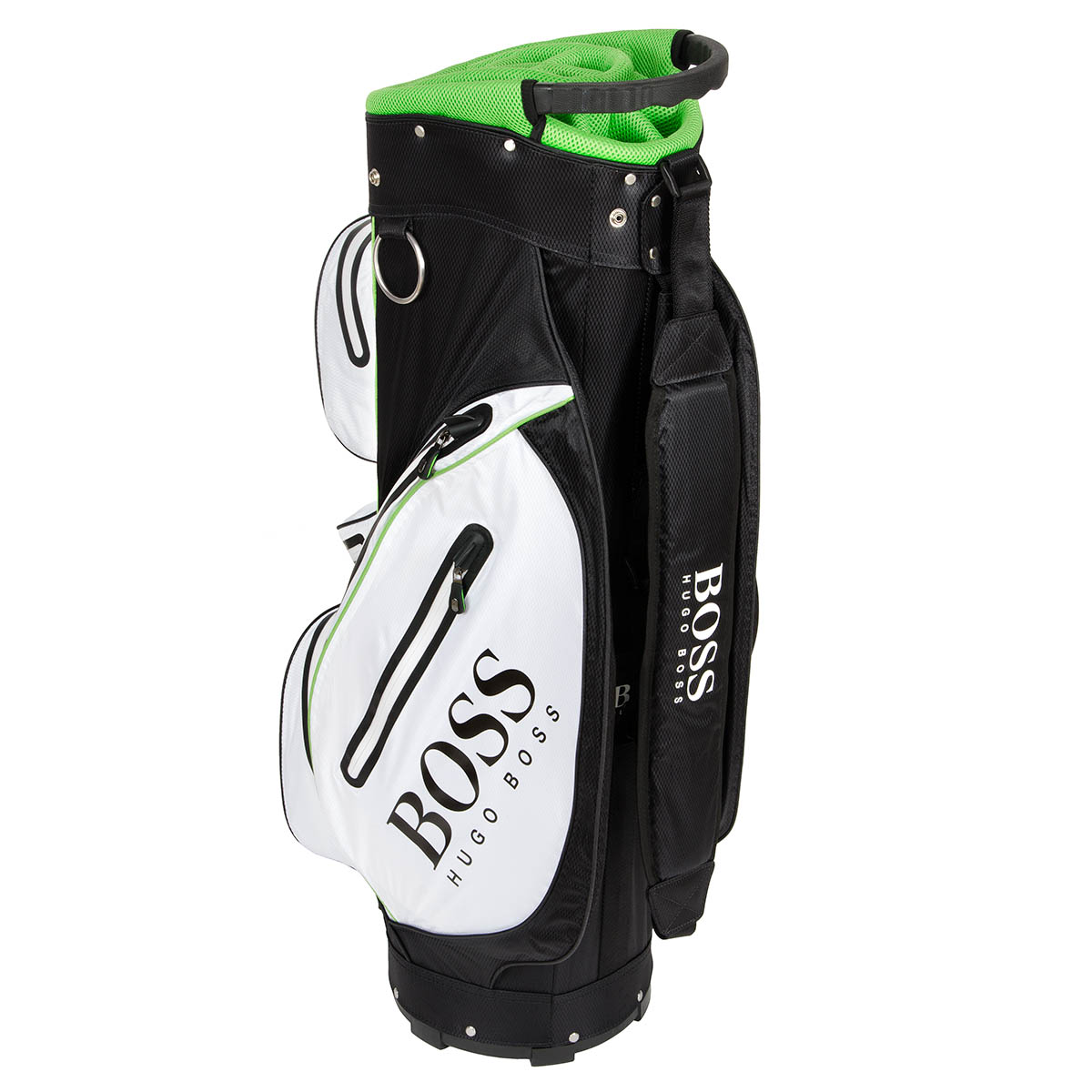 BOSS GREEN Golf Cart Bag White/Black/Green | Scottsdale Golf