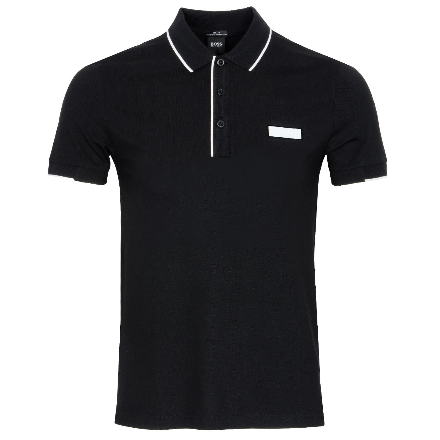 HUGO BOSS Paul Batch Polo Shirt Black | Scottsdale Golf