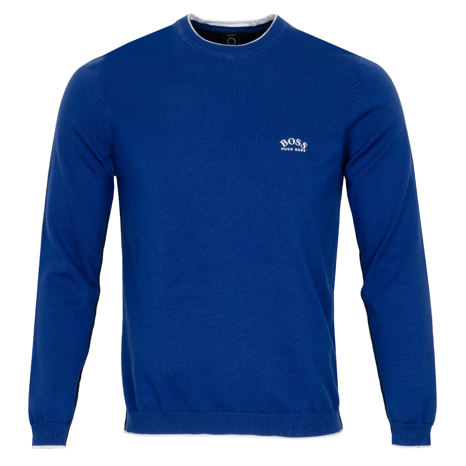HUGO BOSS Riston Crew Neck Sweater Bright Blue | Scottsdale Golf