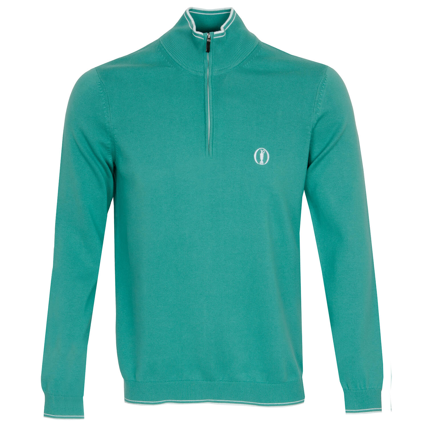 HUGO BOSS Zorek Zip Neck Sweater Turquoise/Aqua | Scottsdale Golf
