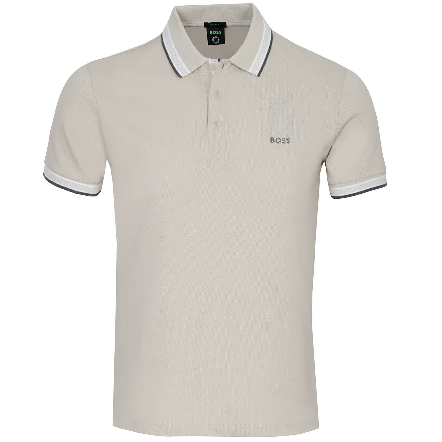 HUGO BOSS Paddy Curved Polo Shirt Light Beige | Scottsdale Golf