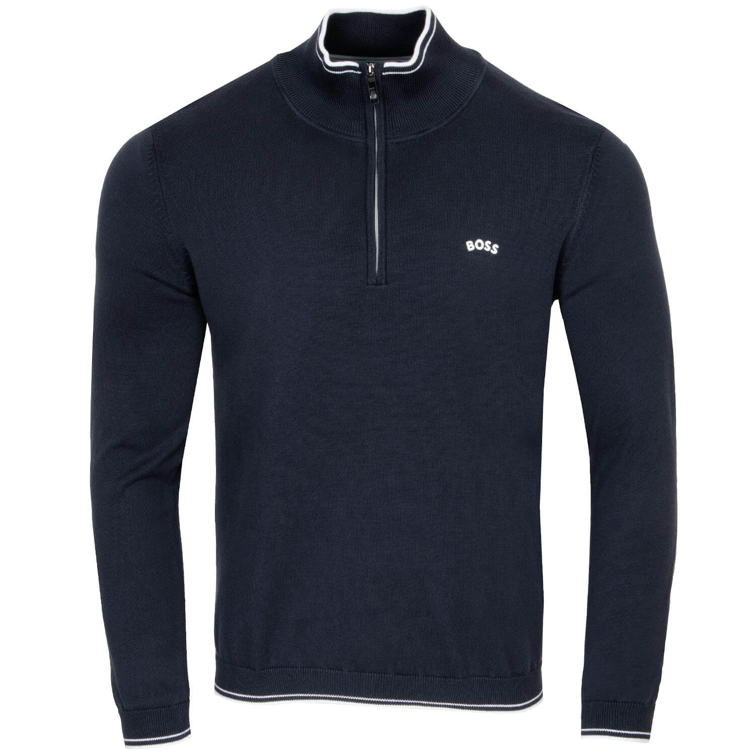 HUGO BOSS Zitom Zip Neck Sweater Dark Blue | Scottsdale Golf