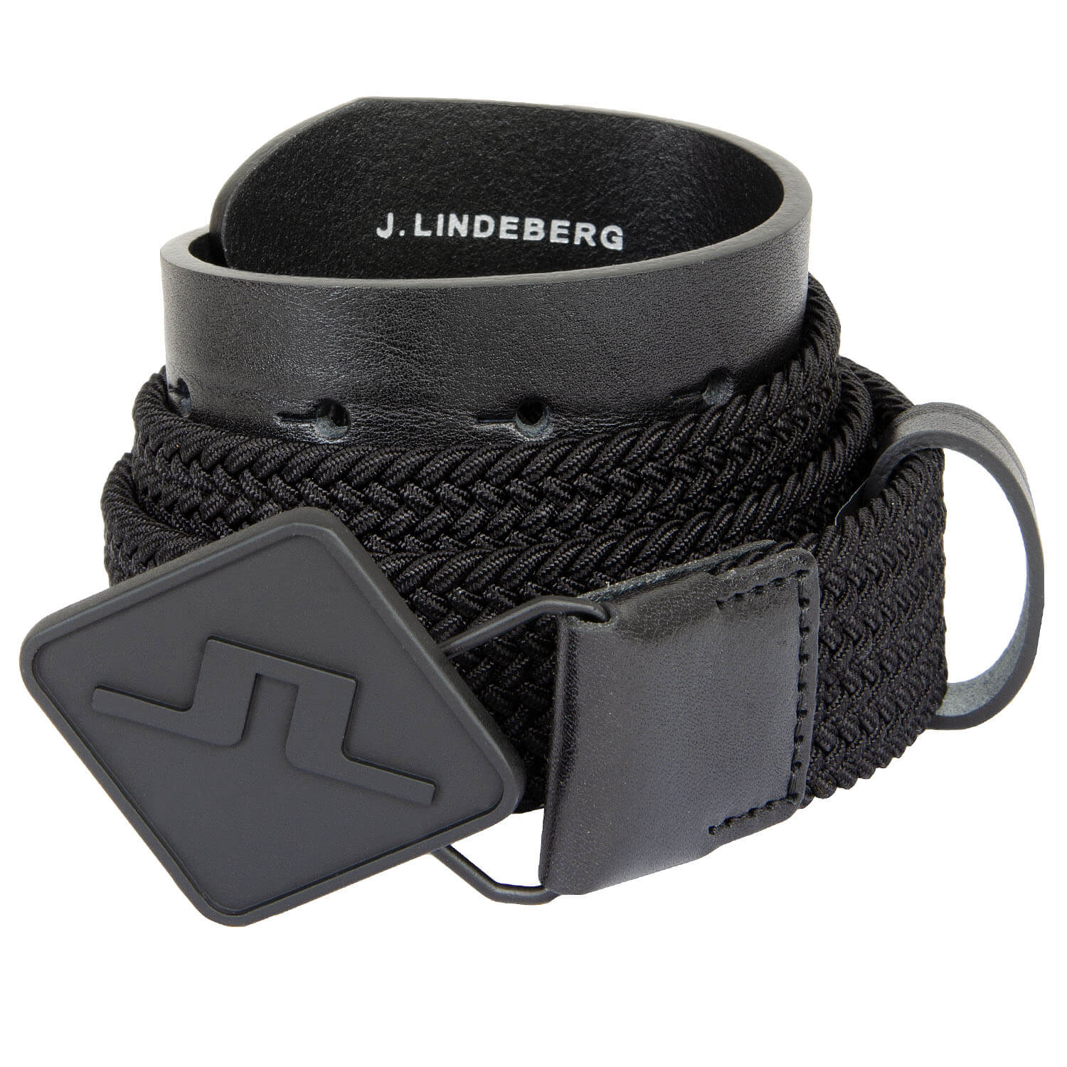 J Lindeberg Diamond Leather Mix Belt