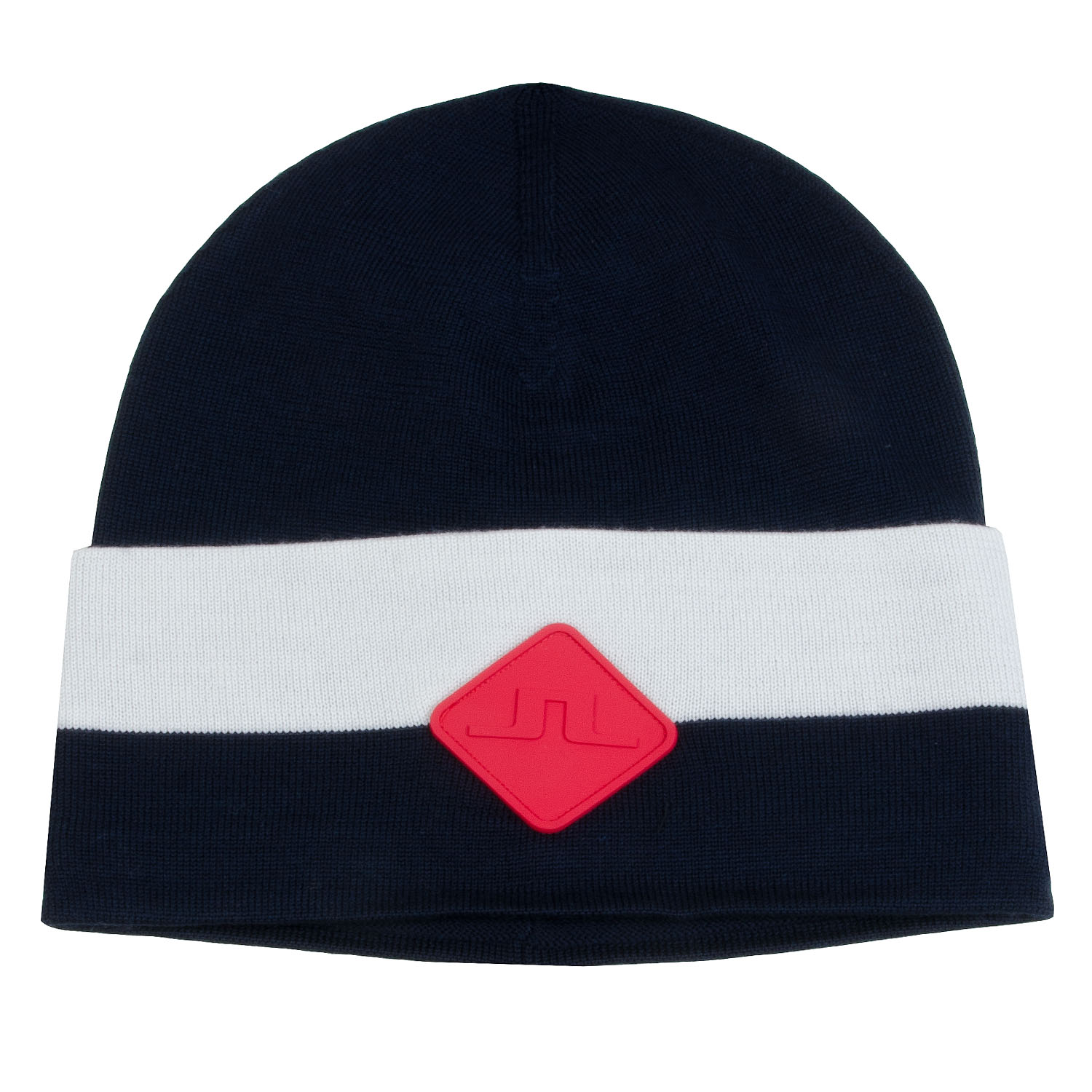 J Lindeberg Merino Stripe Winter Beanie Hat