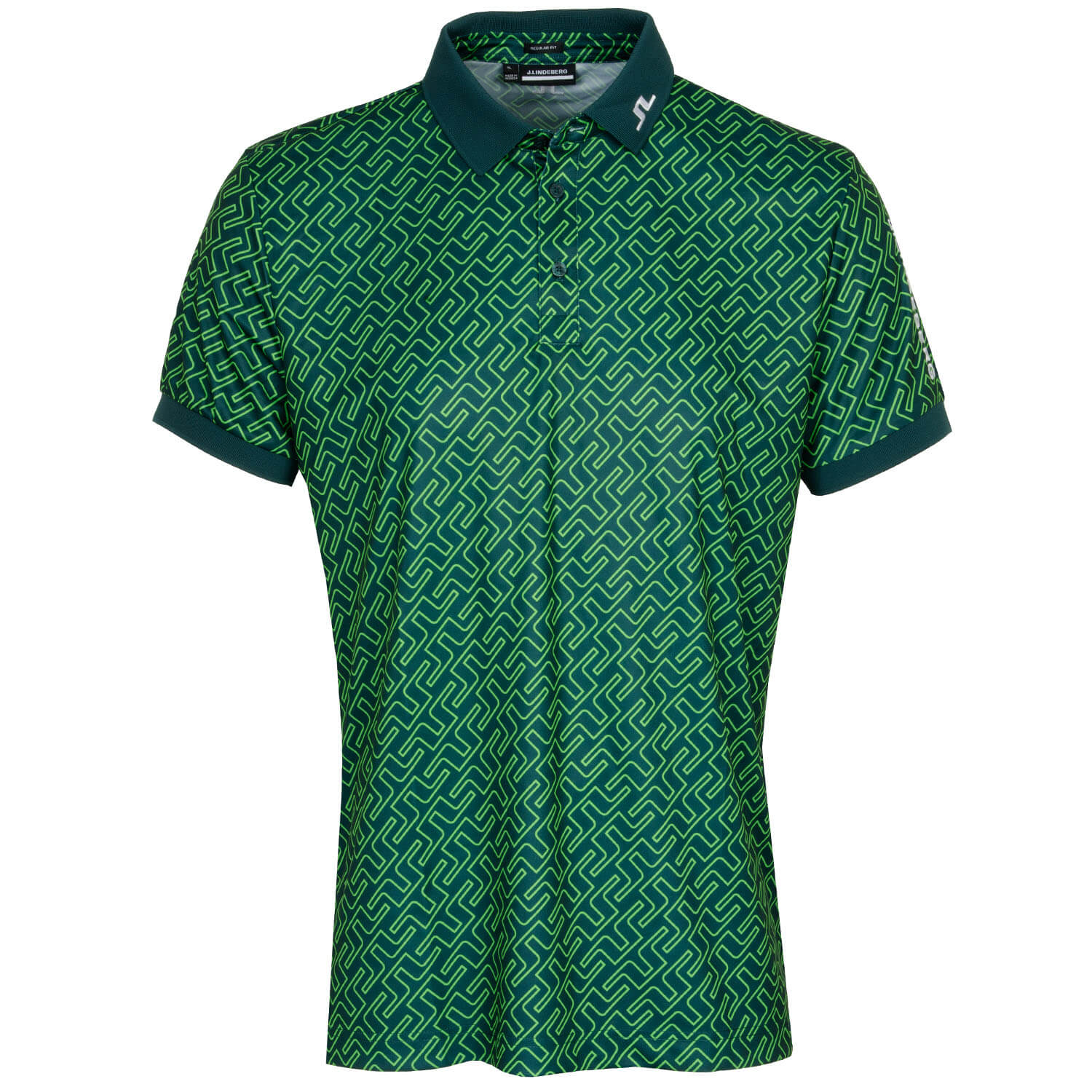 J Lindeberg Tour Tech Print Polo Shirt