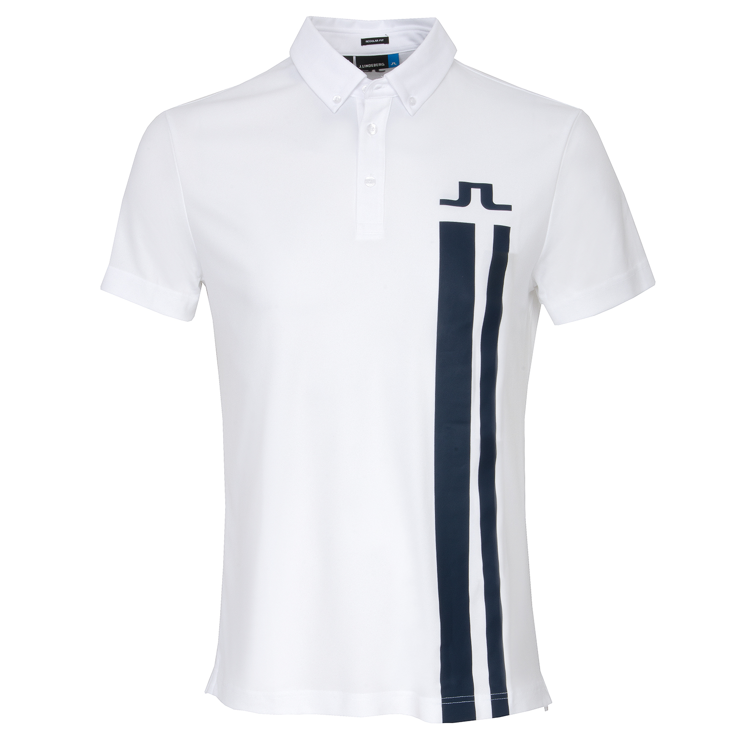 J Lindeberg Zeke Lux Piquet Polo Shirt White | Scottsdale Golf