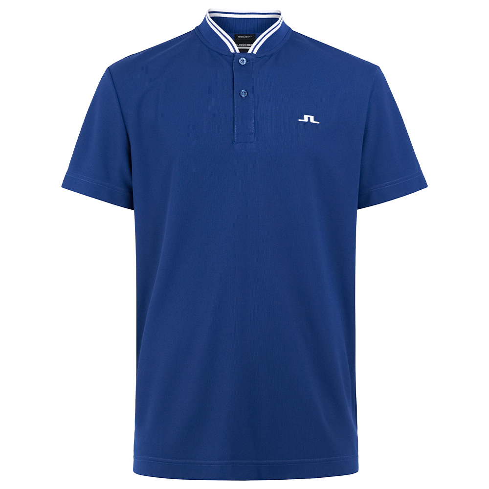 J Lindeberg Tyson Golf Polo Shirt Navy Peony | Scottsdale Golf