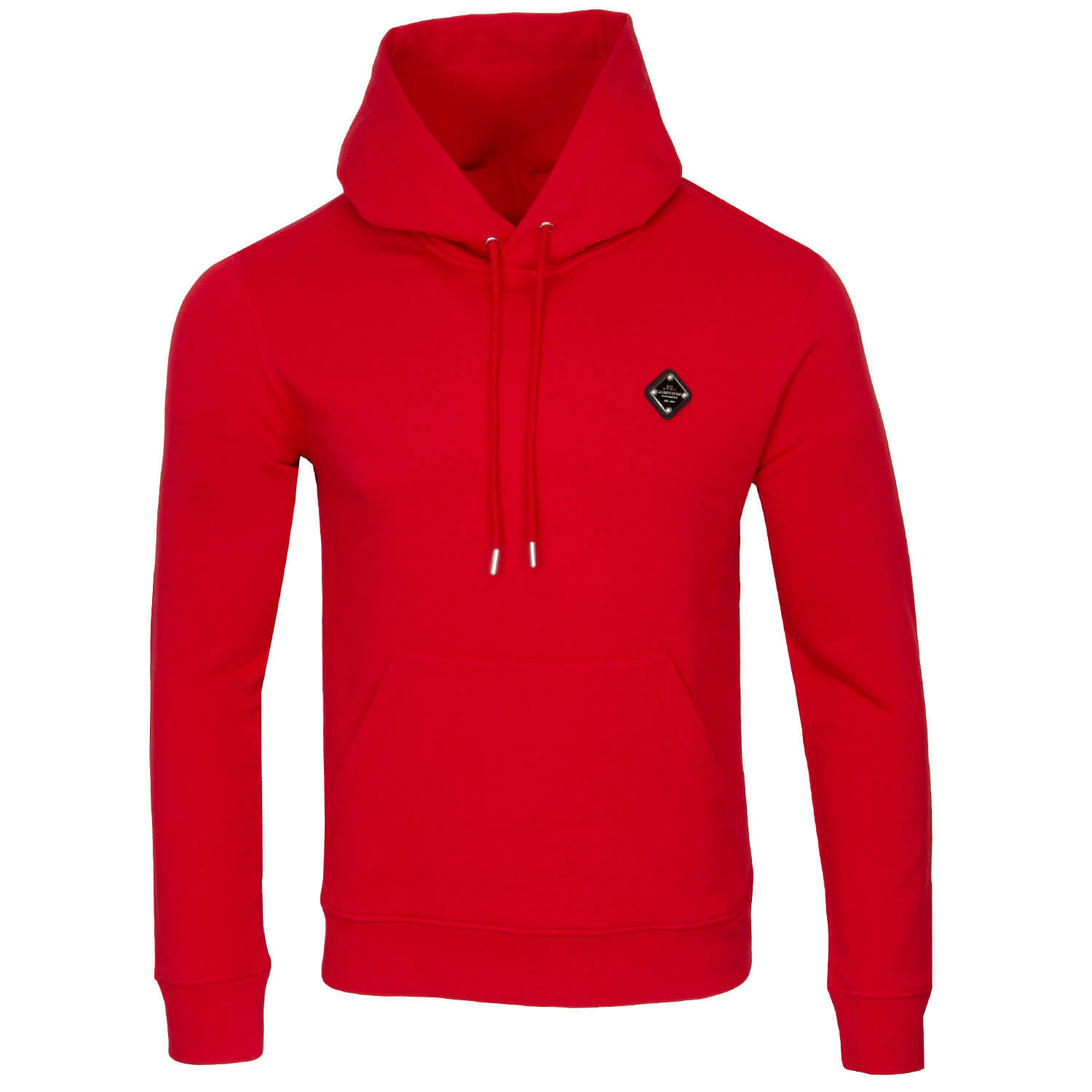 J Lindeberg Diamond Throw Patch Hoodie Red Bell | Scottsdale Golf