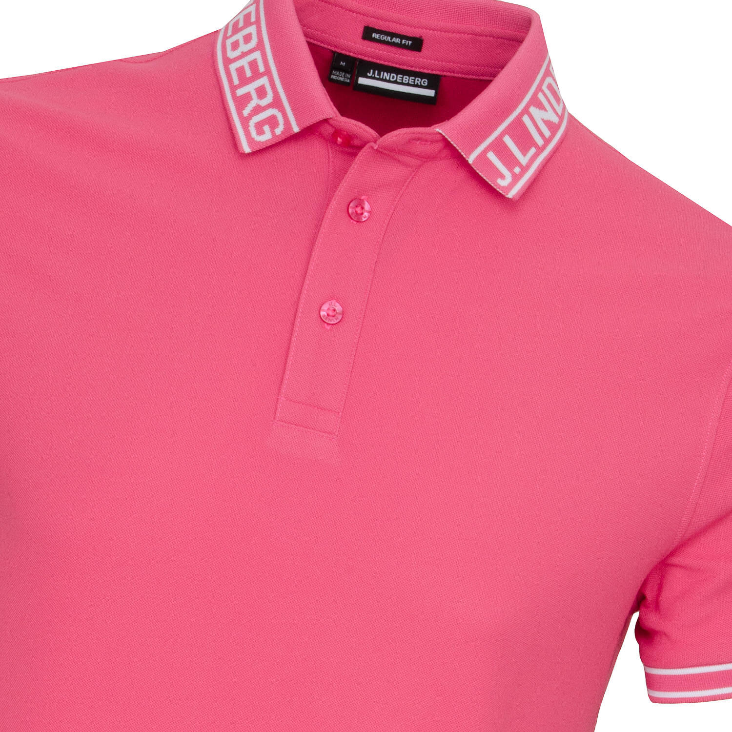 J Lindeberg Austin Polo Shirt Hot Pink | Scottsdale Golf