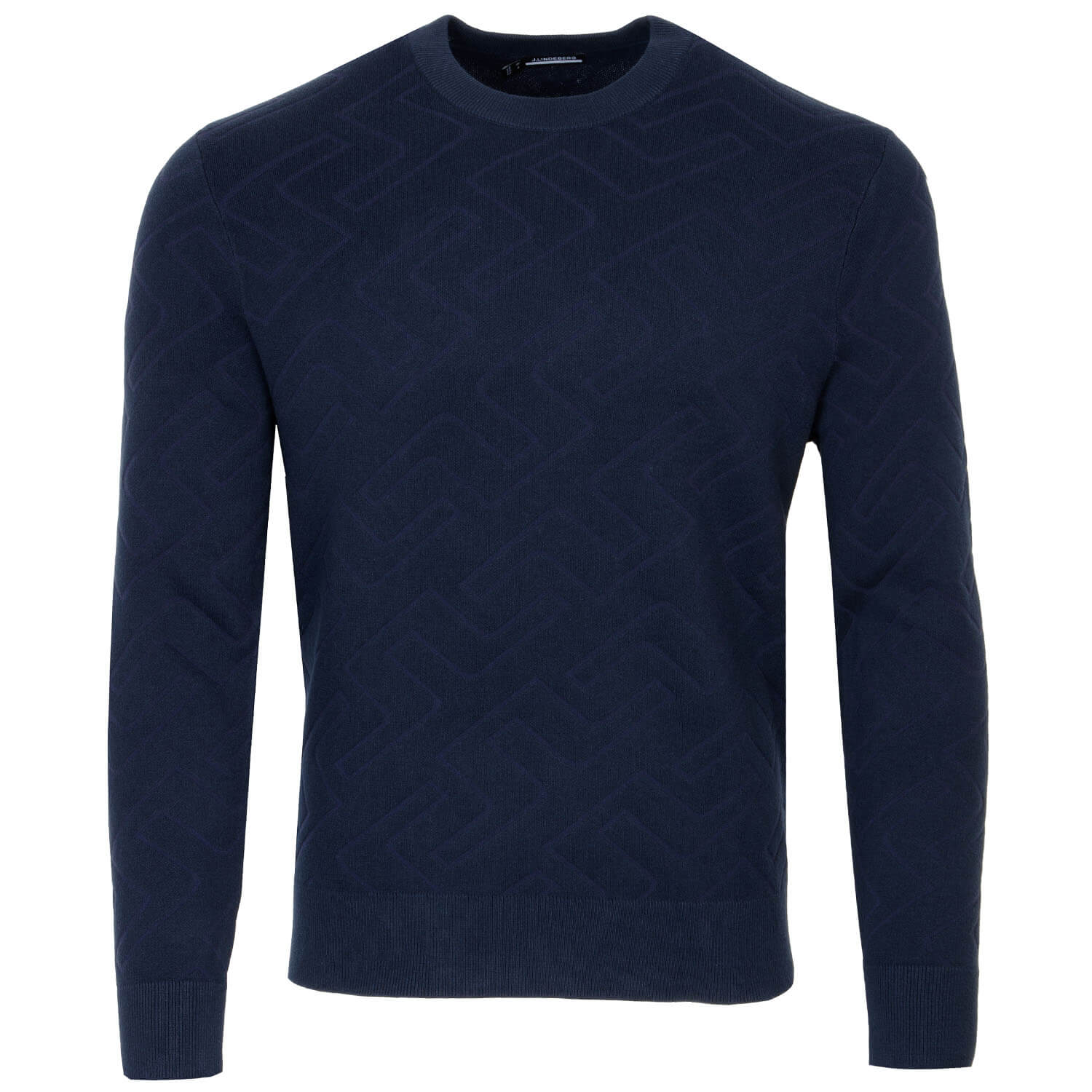 J Lindeberg Bridge Mono Crew Neck Golf Sweater Navy Blazer Bridge ...