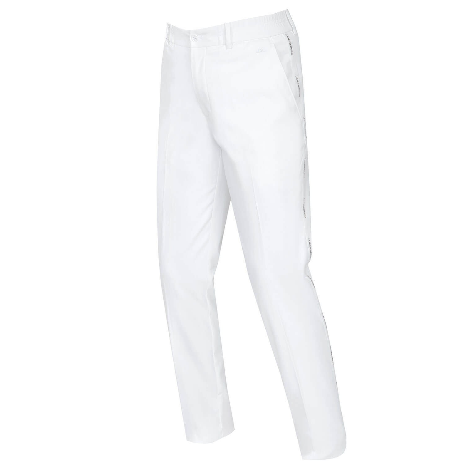 J Lindeberg Stuart Stripe Golf Trousers White | Scottsdale Golf