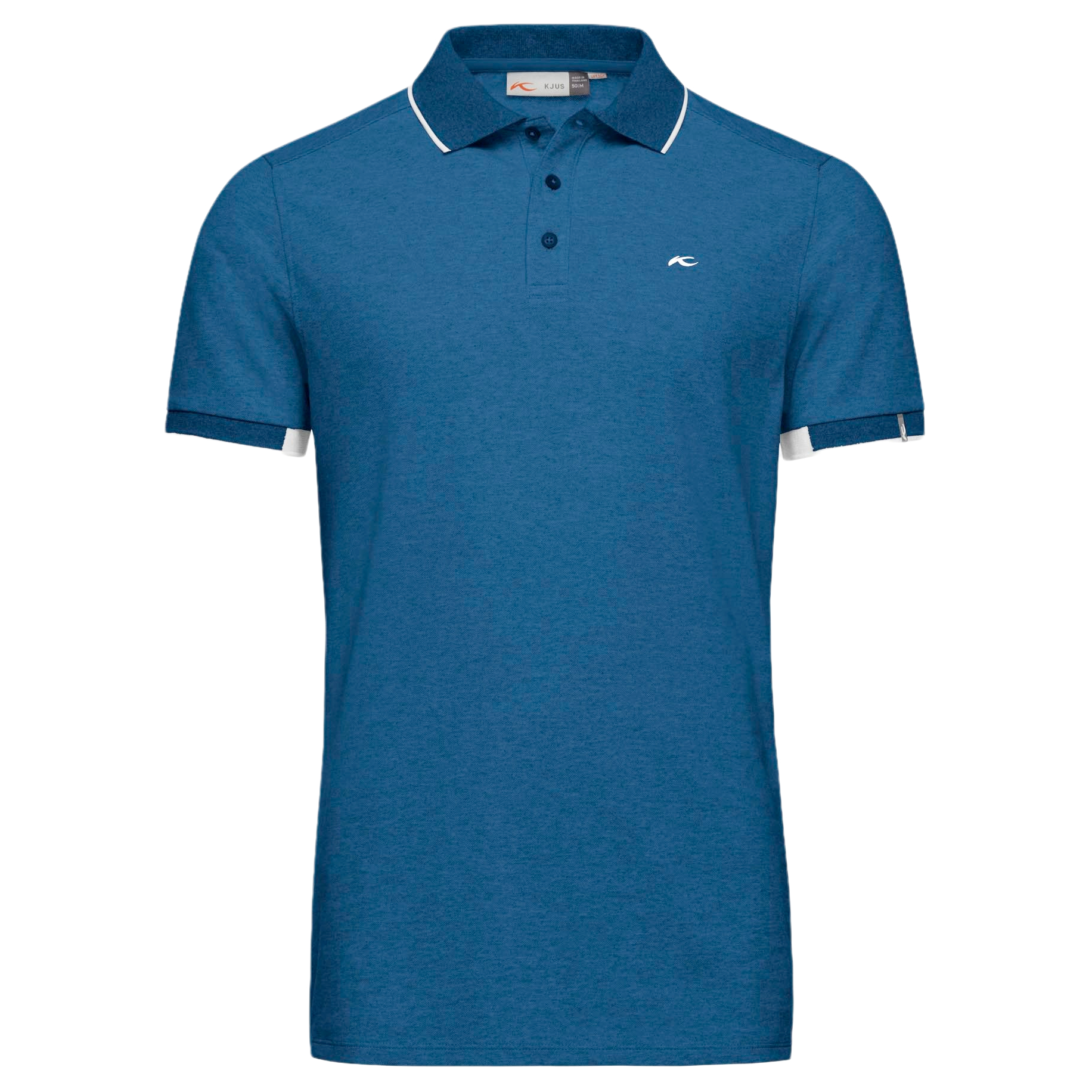KJUS Men's Stan Golf Polo Shirt Blueberry Melange | Scottsdale Golf