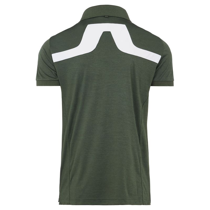 J Lindeberg KV Golf Polo Shirt Thyme Green Melange | Scottsdale Golf