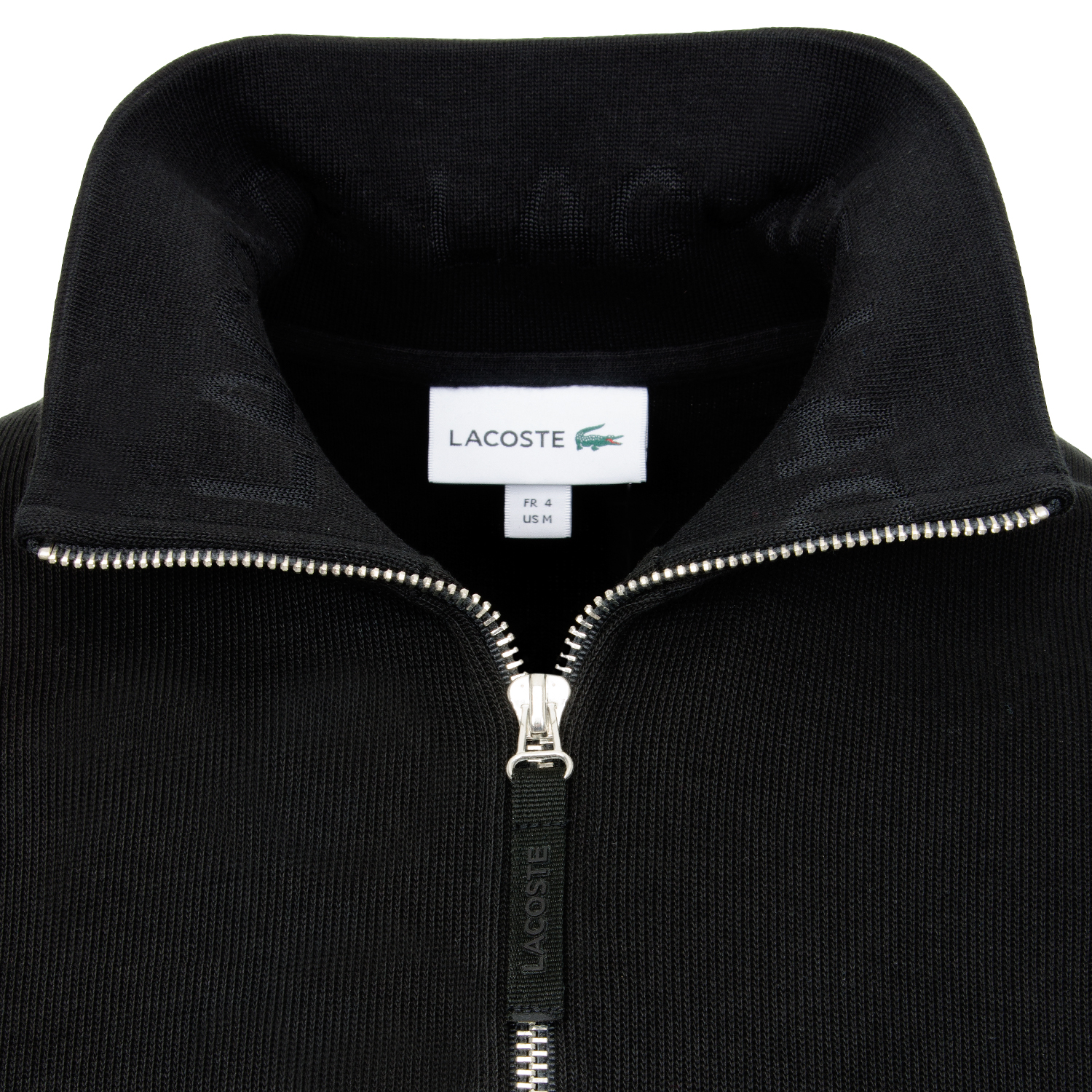 Lacoste Classic Half Zip Sweater Black | Scottsdale Golf