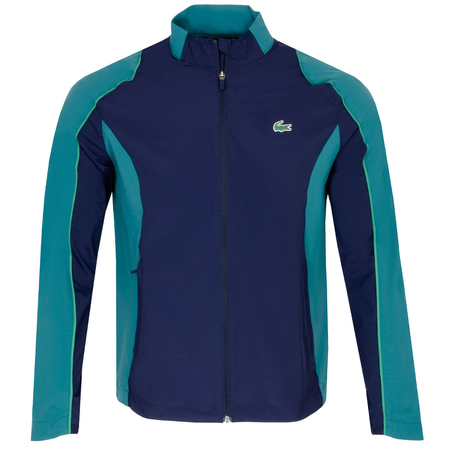 Men's Lacoste SPORT Collapsible Golf Jacket Navy Blue/Danube Greenfin ...