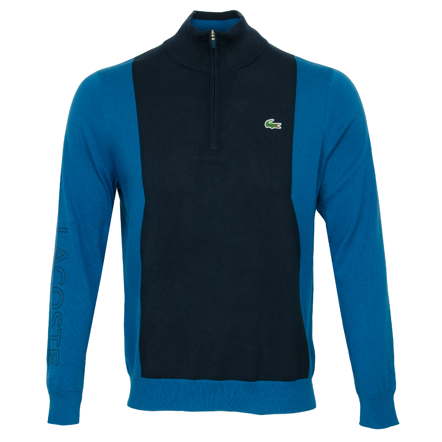 Lacoste Breathable Knit Half Zip Sweater Navy Blue | Scottsdale Golf