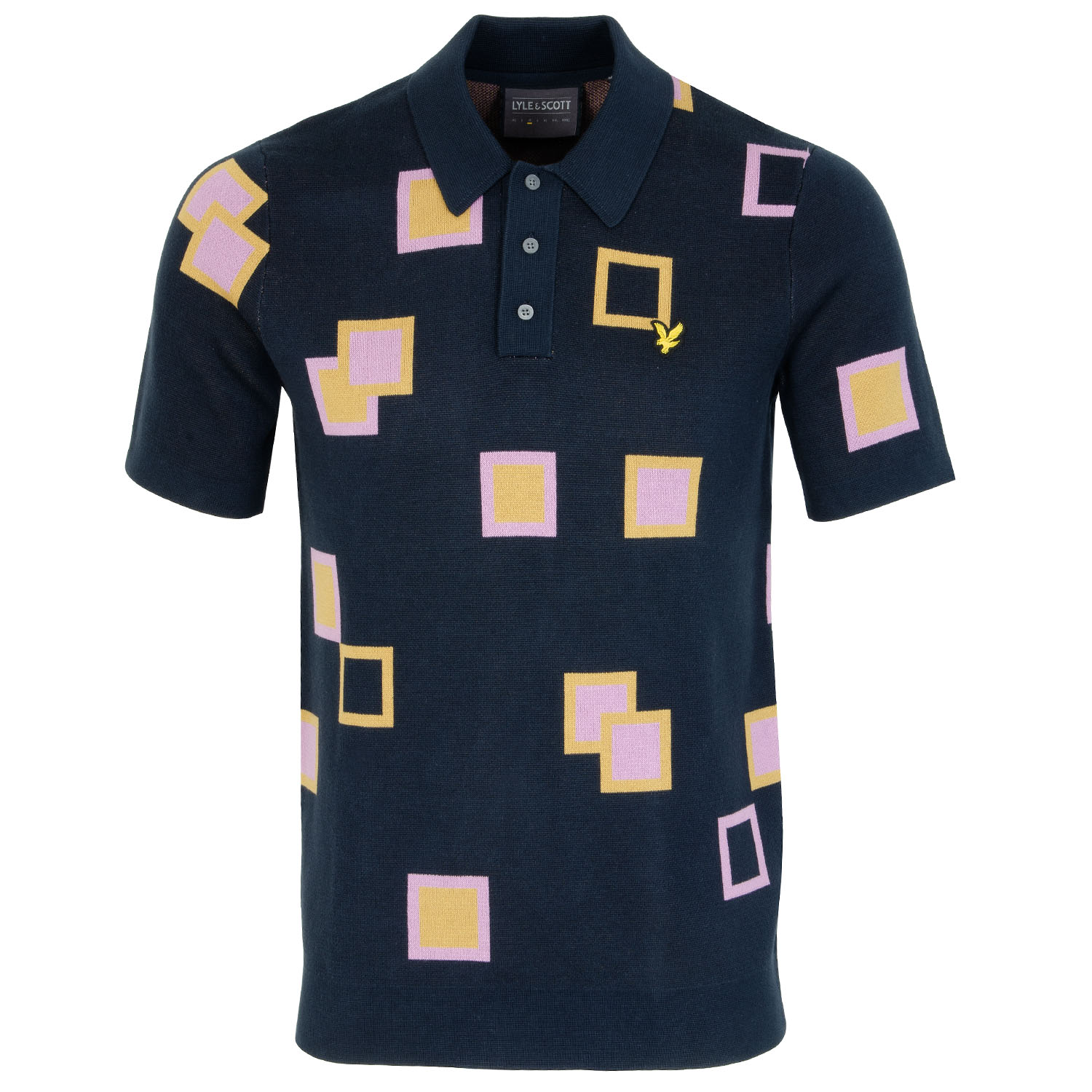 Image of Lyle & Scott Square Knit Golf Polo Shirt