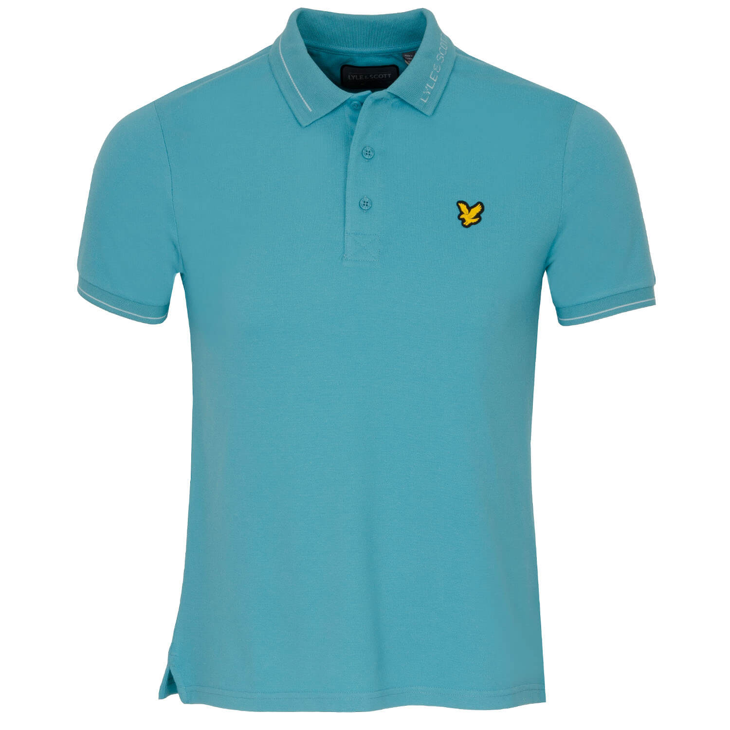 Lyle & Scott Logo Collar Polo Shirt Retro Blue | Scottsdale Golf