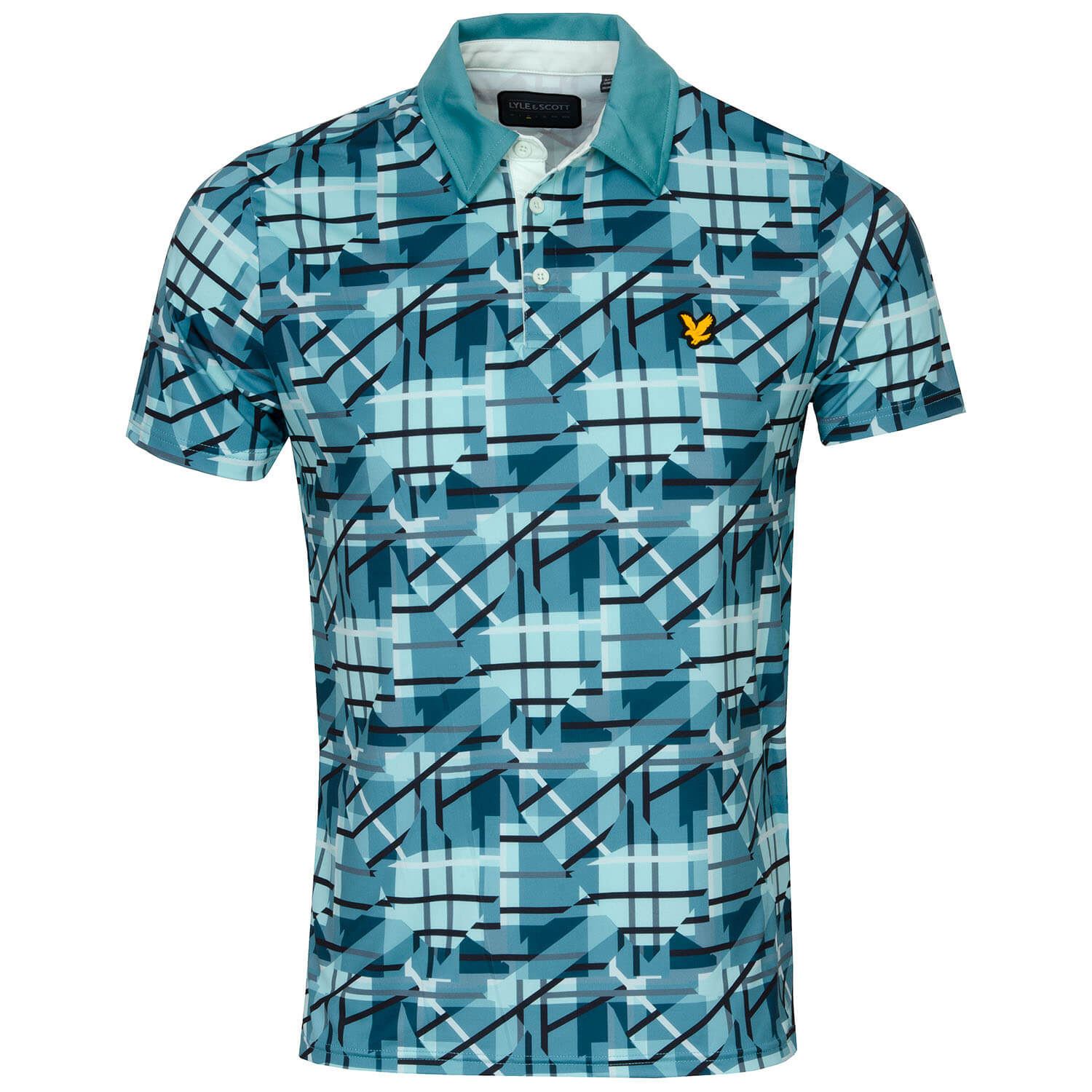Lyle & Scott Deconstructed Tartan Golf Polo Shirt