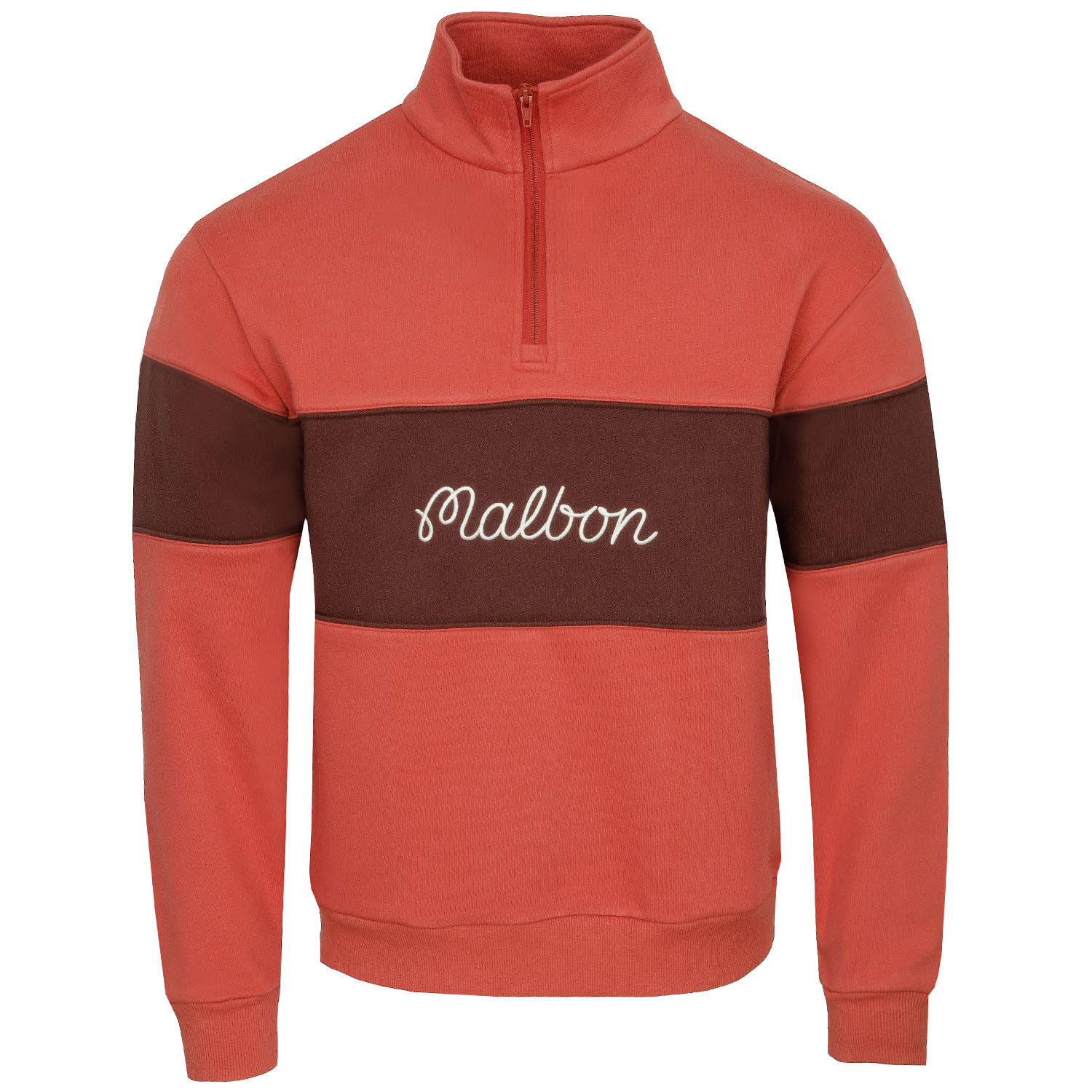 Image of Malbon Collegiate Zip Neck Sweater