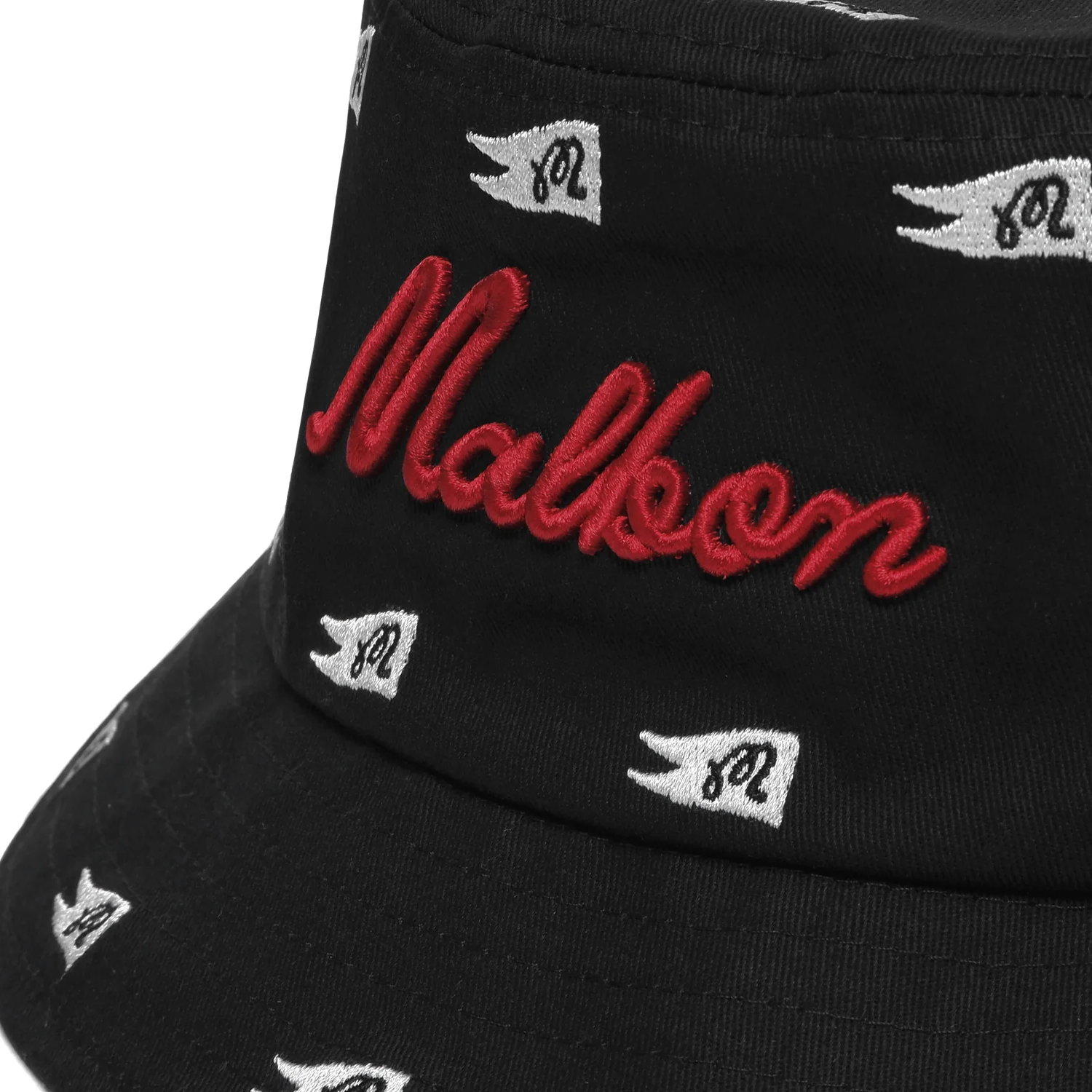 Malbon Flag Bucket Hat Black | Scottsdale Golf