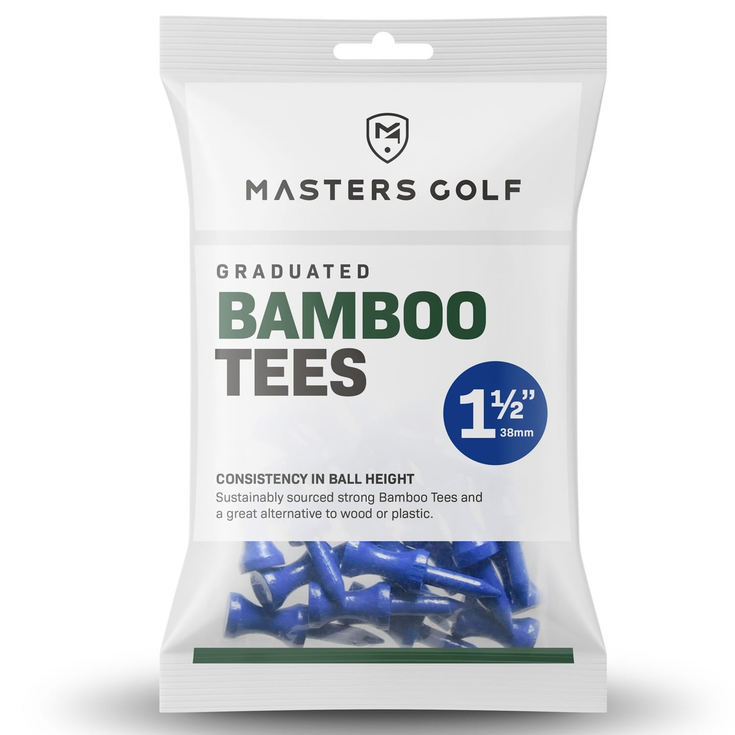 Masters Bamboo Graduated Golf Castle Tees Blue