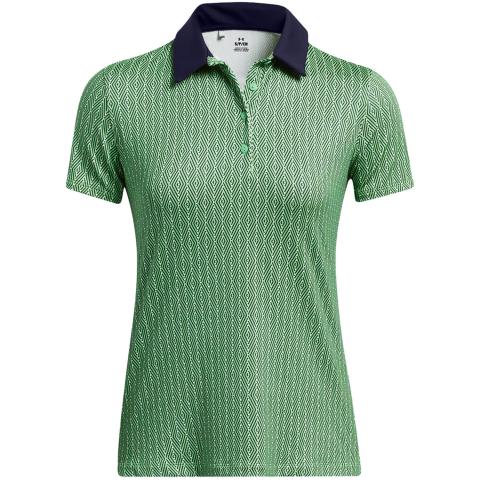 Under Armour Playoff Ace Ladies Golf Polo Shirt Matrix Green
