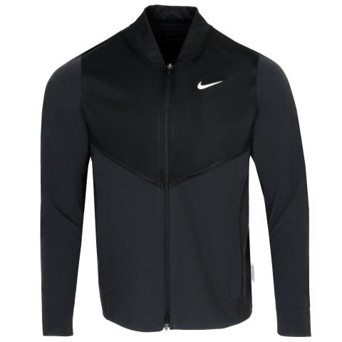Nike Tour Essential Full Zip Packable Jacket Black/Black/White | Scottsdale  Golf
