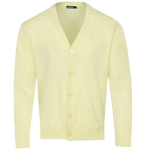 J Lindeberg Lucas Knitted Cardigan Wax Yellow