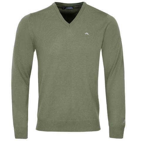J Lindeberg Lymann Knitted Sweater Oil Green