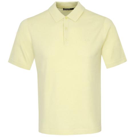 J Lindeberg Lear Knitted Polo Shirt Wax Yellow