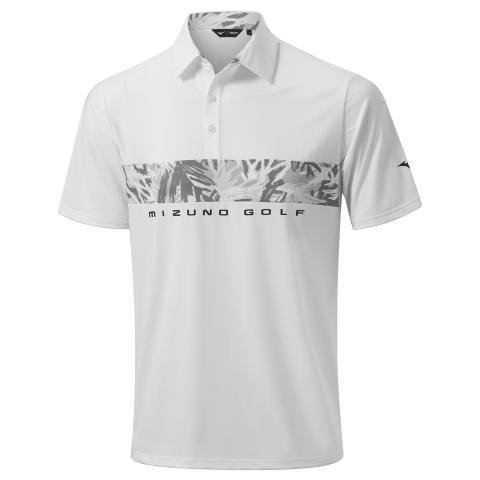 Mizuno Cali Stripe Polo Shirt White
