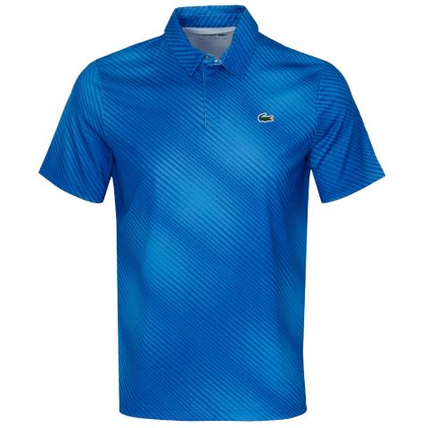 Lacoste Printed Recycled Polyester Golf Polo Shirt