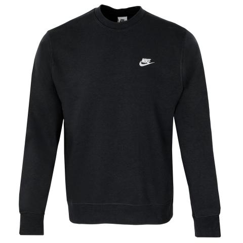 Nike Sportswear Club Fleece Crew Neck Golf Sweater Black/White