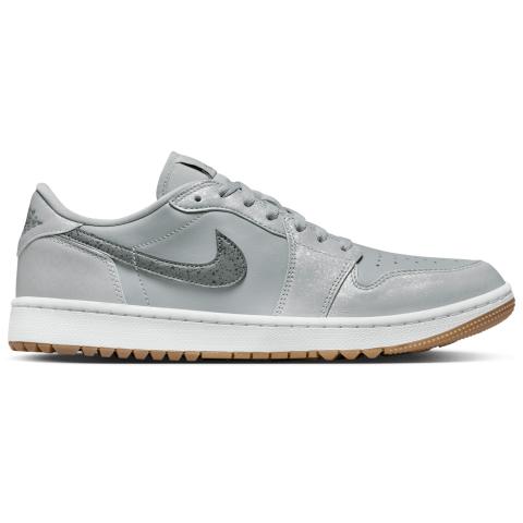 Nike Air Jordan 1 Low Golf Shoes Wolf Grey/Iron Grey/White/Gum Med Brown