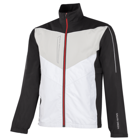 Galvin Green Armstrong Gore-Tex Paclite Waterproof Golf Jacket Black/White/Red