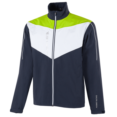 Galvin Green Armstrong Gore Tex Paclite Waterproof Golf Jacket Navy White Lime Scottsdale Golf