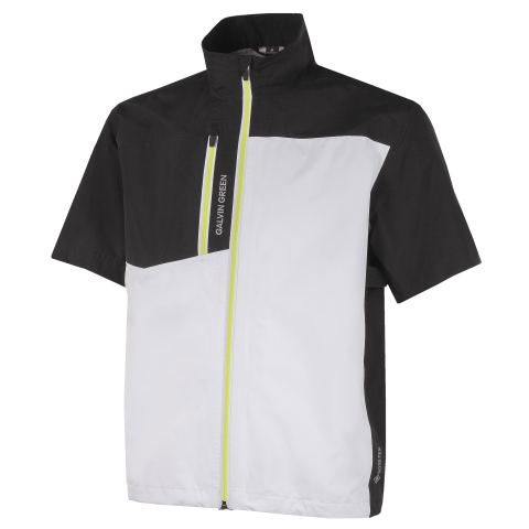 Galvin Green Axl Gore-Tex Paclite Short Sleeve Waterproof Jacket Black/White/Sunny Lime