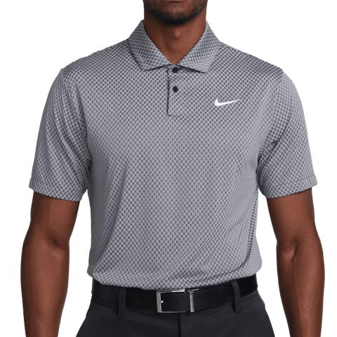 Nike Tour Dri-FIT Jacquard Golf Polo Shirt Black/Dark Smoke Grey/Light Smoke Grey/White