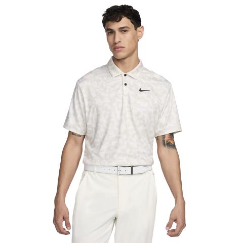Nike Tour DRI-FIT Confetti Print Golf Polo Shirt White/Black
