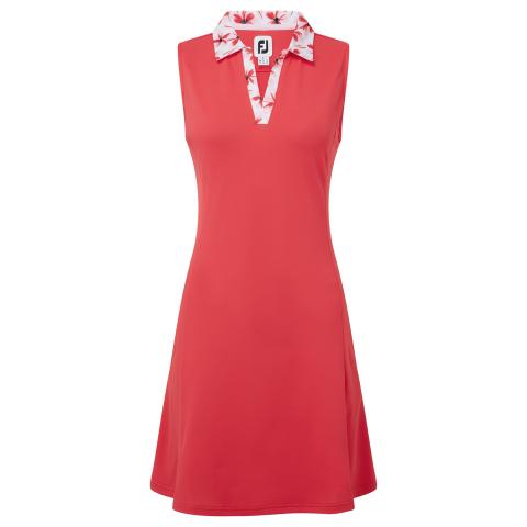 FootJoy Floral Trim Ladies Golf Dress Red 81708