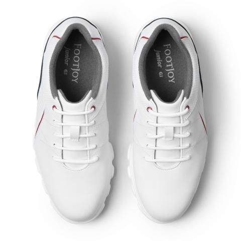 FootJoy Junior Golf Shoes #45028 White/Navy/Red | Scottsdale Golf