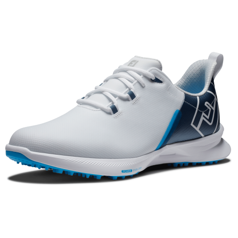 FootJoy Fuel Sport Golf Shoes #55454 White/Navy/Blue | Scottsdale Golf
