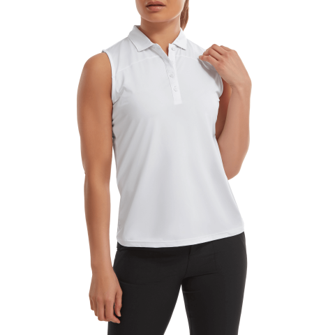 FootJoy Mesh Back Sleeveless Lisle Ladies Golf Polo Shirt