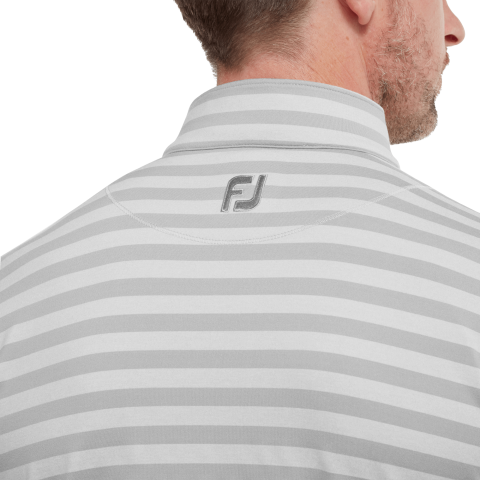 FootJoy Peached Jersey Tonal Stripe Chill-Out Zip Neck Sweater