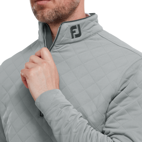 FootJoy Diamond Jacquard Chill-Out Zip Neck Sweater