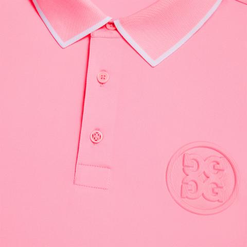 G/FORE Rib Collar Circle G'S Embossed Tech Jersey Golf Polo Shirt